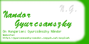 nandor gyurcsanszky business card