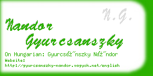 nandor gyurcsanszky business card